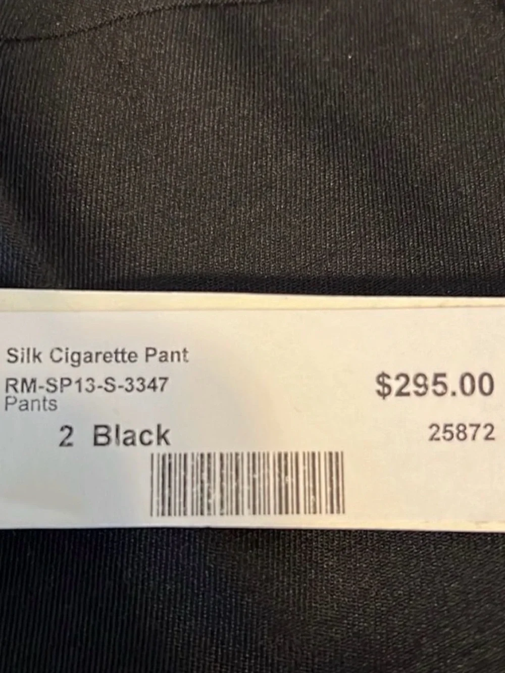 Ross Mayer Black Wool/Silk Blend‎ Cigarette Style Lined Pants Size 2 - Picture 9 of 9